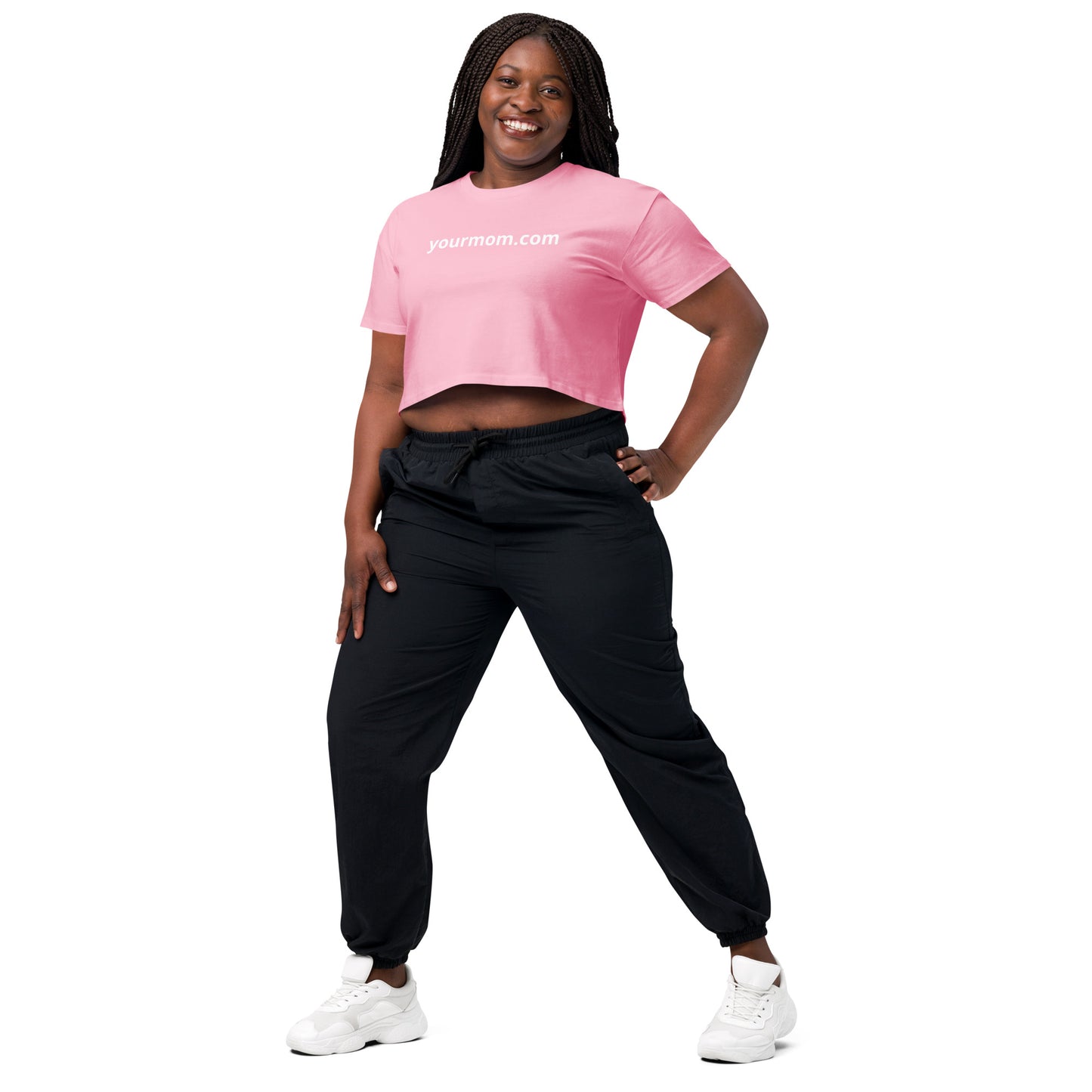 "yourmom.com" Women’s crop top