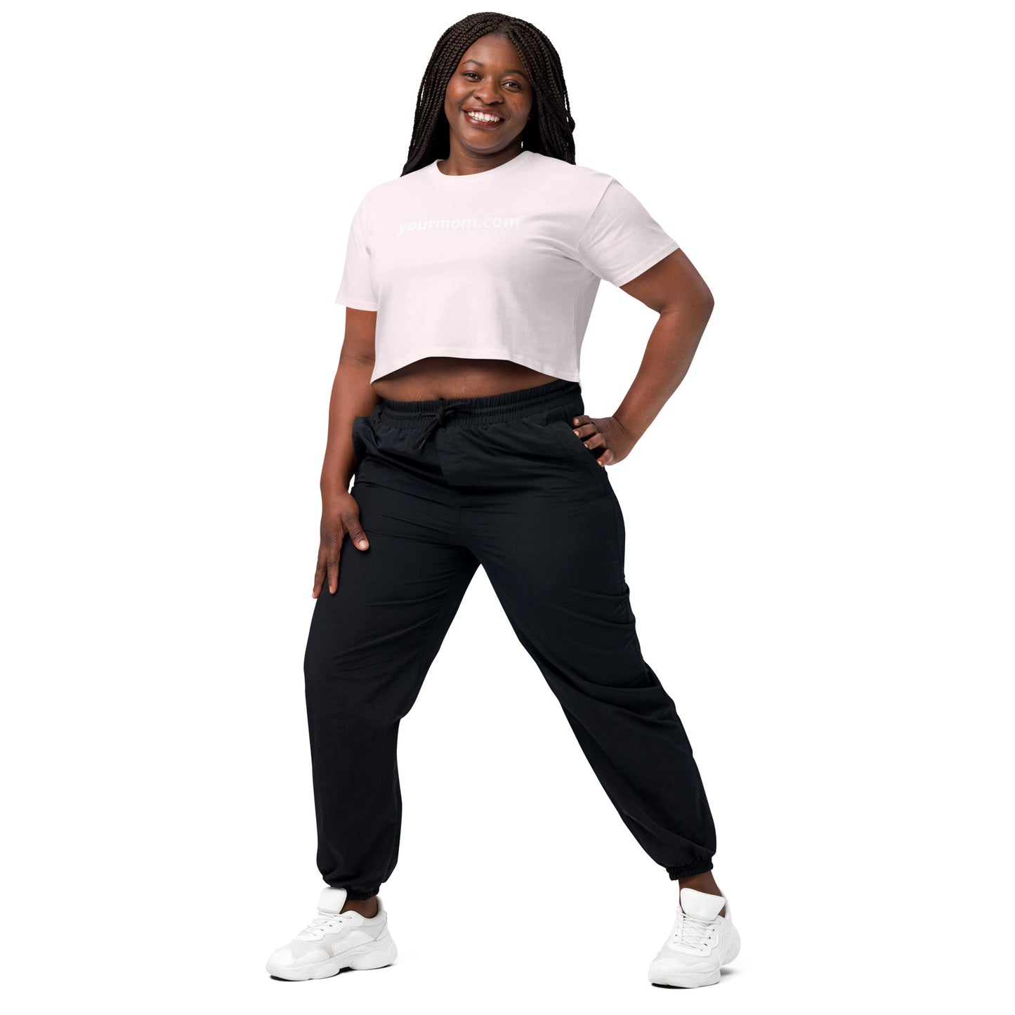 "yourmom.com" Women’s crop top