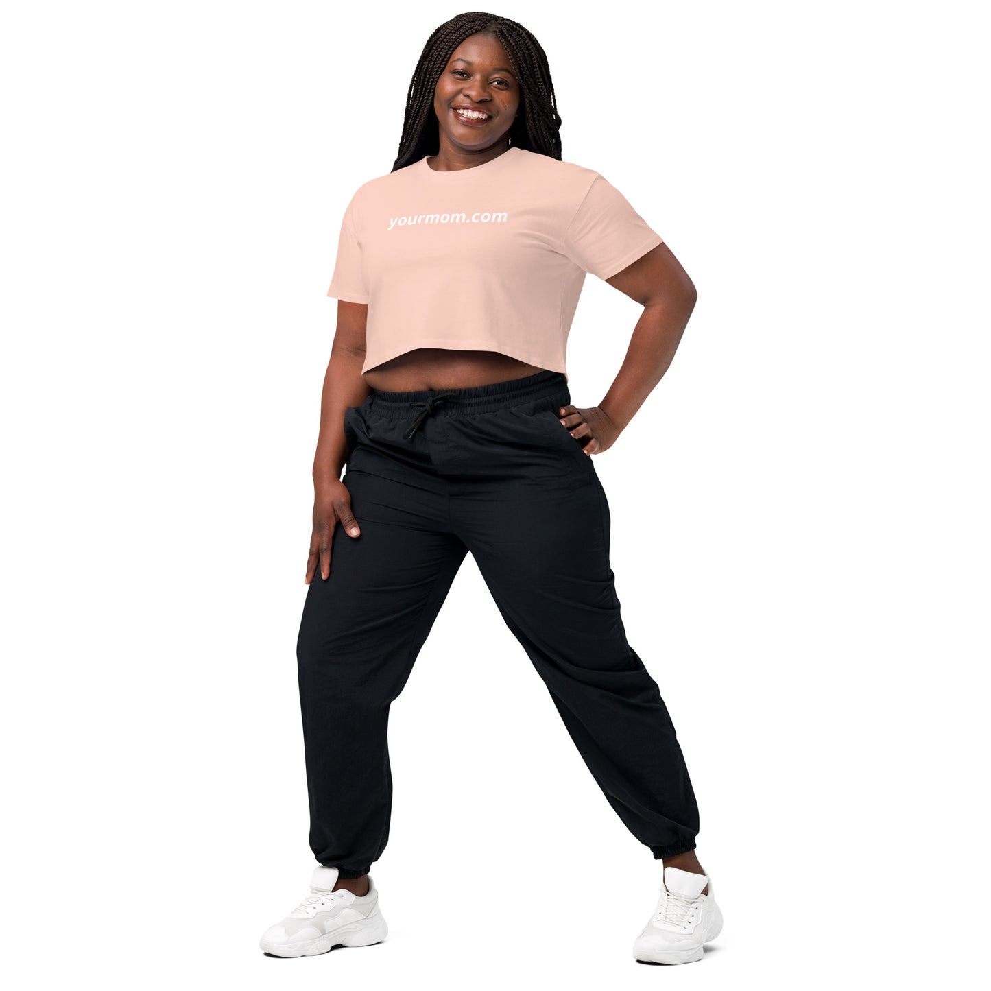 "yourmom.com" Women’s crop top